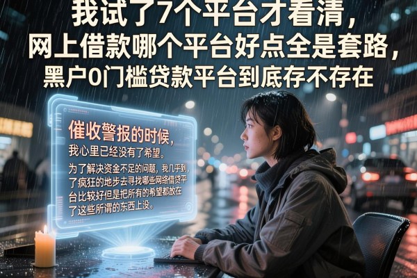 我试了7个平台才看清，网上借款哪个平台好点全是套路，黑户0门槛贷款平台到底存不存在