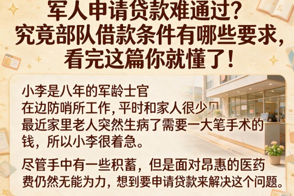 军人申请贷款难通过？究竟部队借款条件有哪些要求，看完这篇你就懂了！