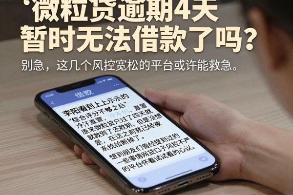 微粒贷逾期4天暂时无法借款了吗？别急，这几个风控宽松的平台或许能救急