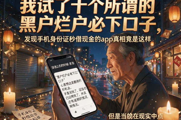 我试了十个所谓的黑户烂户必下口子，发现手机身份证秒借现金的app真相竟是这样