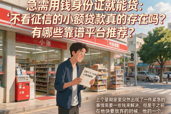 急需用钱身份证就能贷？不看征信的小额贷款真的存在吗，有哪些靠谱平台推荐？