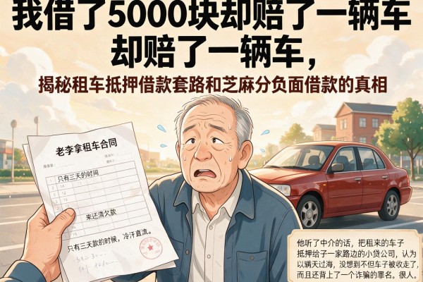 我借了5000块却赔了一辆车，揭秘租车抵押借款套路和芝麻分负面借款的真相