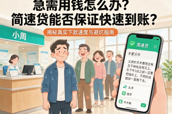 急需用钱怎么办?简速贷能否保证快速到账?揭秘真实下款速度与避坑指南
