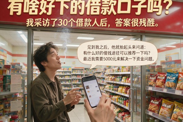 有啥好下的借款口子吗？我采访了30个借款人后，答案很残酷