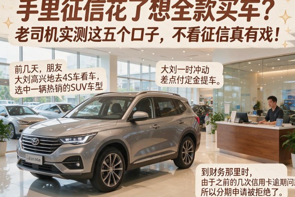 手里征信花了想全款买车？老司机实测这五个口子，不看征信真有戏！
