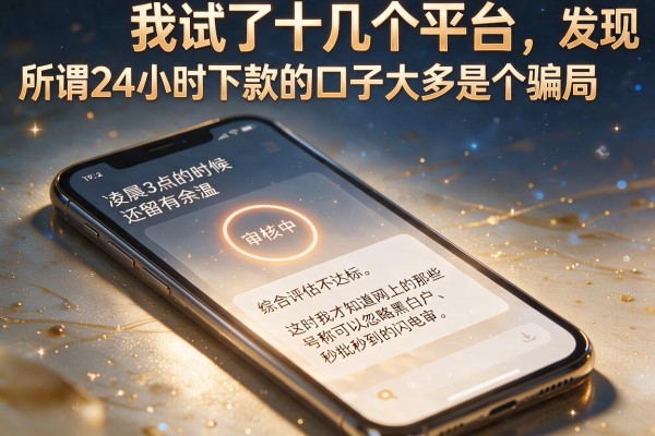 我试了十几个平台，发现所谓24小时下款的口子大多是个骗局