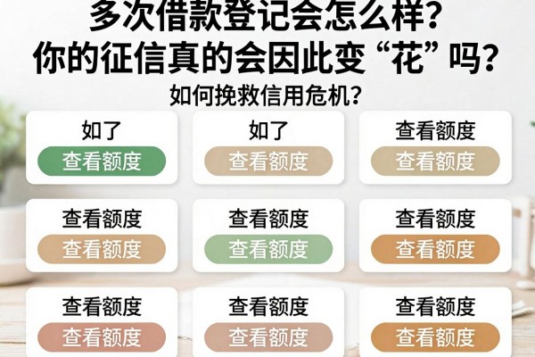 多次借款登记会怎么样？你的征信真的会因此变“花”吗？如何挽救信用危机？