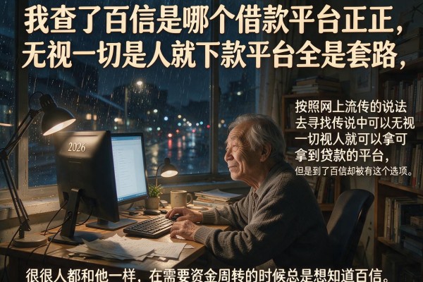 我查了百信是哪个借款平台正规，发现无视一切是人就下款平台全是套路