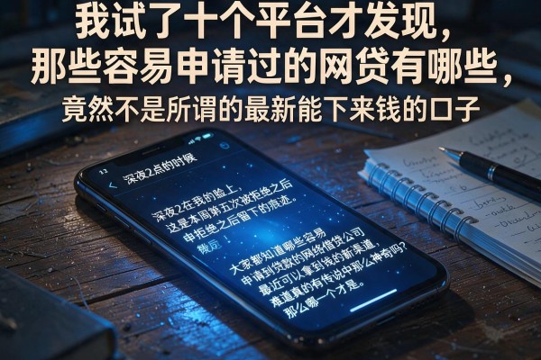 我试了十个平台才发现，那些容易申请过的网贷有哪些，竟然不是所谓的最新能下来钱的口子