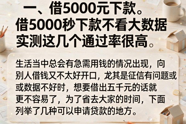 借5000秒下款不看大数据，实测这几个通过率很高
