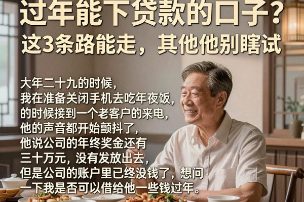 过年能下贷款的口子？这3条路能走，其他的别瞎试