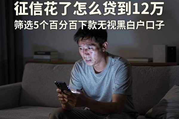 征信花了怎么贷到12万，筛选5个百分百下款无视黑白户口子