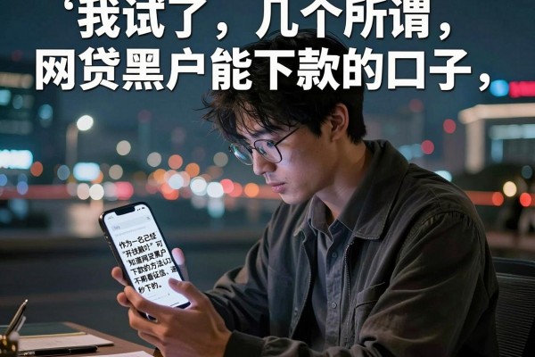 我试了几个所谓网贷黑户能下款的口子，结果有点意外