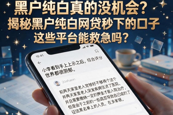 黑户纯白真的没机会？揭秘黑户纯白网贷秒下的口子，这些平台能救急吗？
