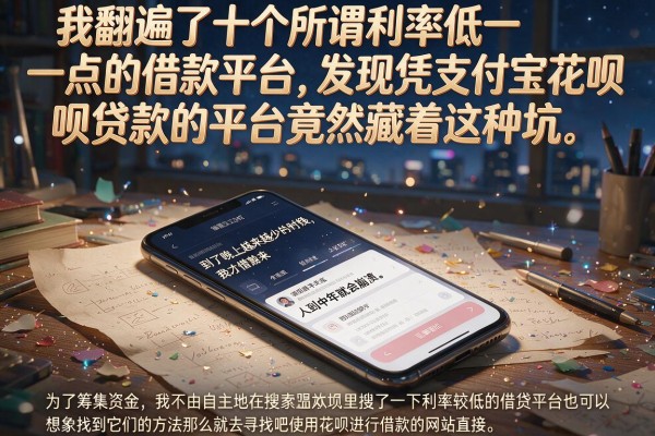 我翻遍了十个所谓利率低一点的借款平台,发现凭支付宝花呗贷款的平台竟然藏着这种坑