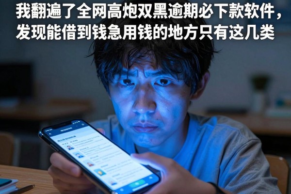 我翻遍了全网高炮双黑逾期必下款软件，发现能借到钱急用钱的地方只有这几类