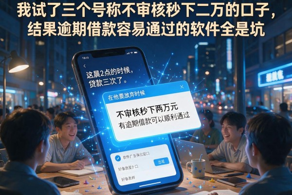 我试了三个号称不审核秒下二万的口子，结果逾期借款容易通过的软件全是坑
