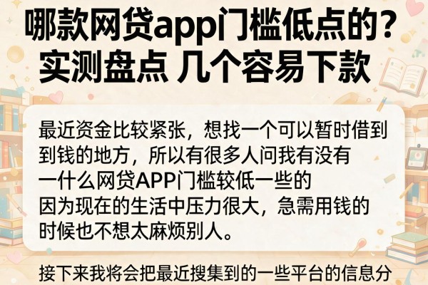 哪款网贷app门槛低点的？实测盘点几个容易下款的