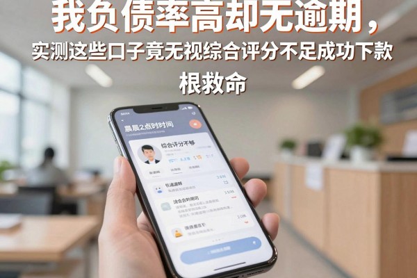 我负债率高却无逾期，实测这些口子竟无视综合评分不足成功下款