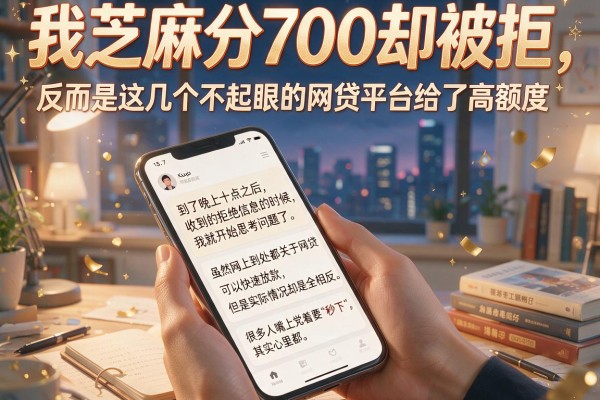 我芝麻分700却被拒，反而是这几个不起眼的网贷平台给了高额度