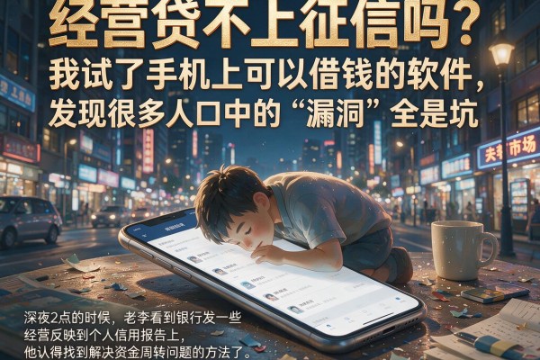 经营贷不上征信吗？我试了手机上可以借钱的软件，发现很多人口中的“漏洞”全是坑
