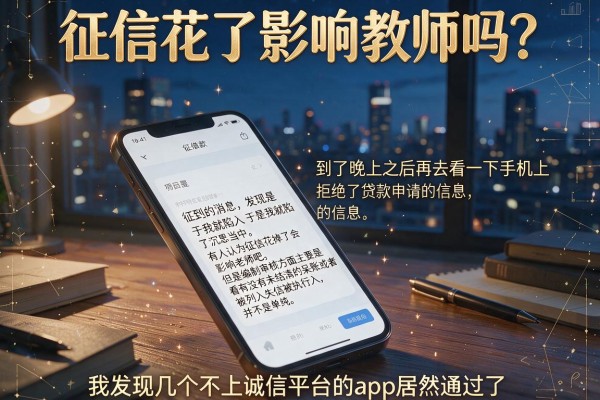 征信花了影响教师吗？我发现几个不上诚信平台的app居然通过了