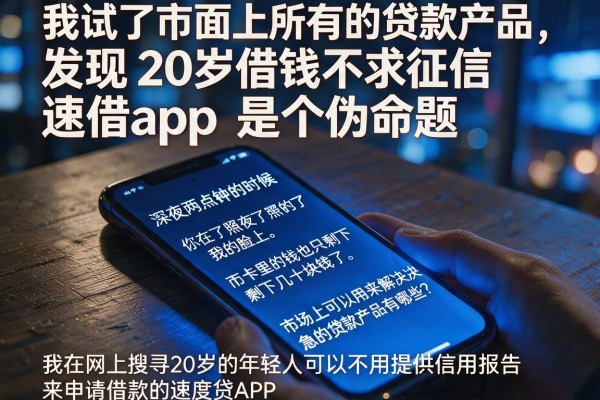 我试了市面上所有的贷款产品，发现20岁借钱不求征信速借app是个伪命题