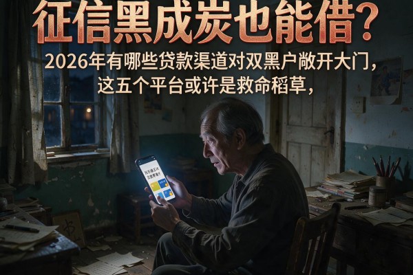 征信黑成炭也能借？2026年有哪些贷款渠道对双黑户敞开大门，这五个平台或许是救命稻草