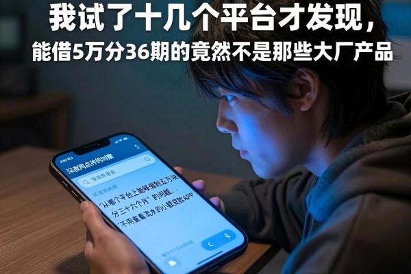 我试了十几个平台才发现，能借5万分36期的竟然不是那些大厂产品