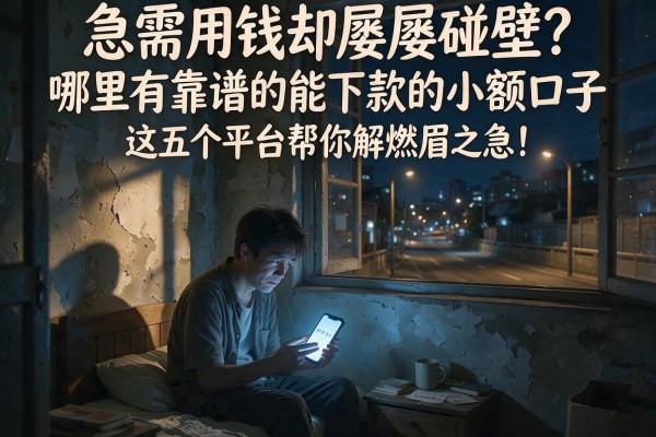 急需用钱却屡屡碰壁？哪里有靠谱的能下款的小额口子，这五个平台帮你解燃眉之急！