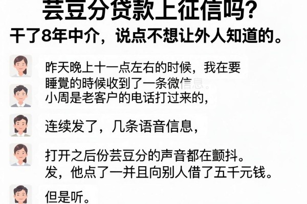 芸豆分贷款上征信吗？干了8年中介，说点不想让外人知道的