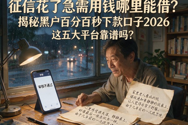征信花了急需用钱哪里能借？揭秘黑户百分百秒下款口子2026，这五大平台靠谱吗？