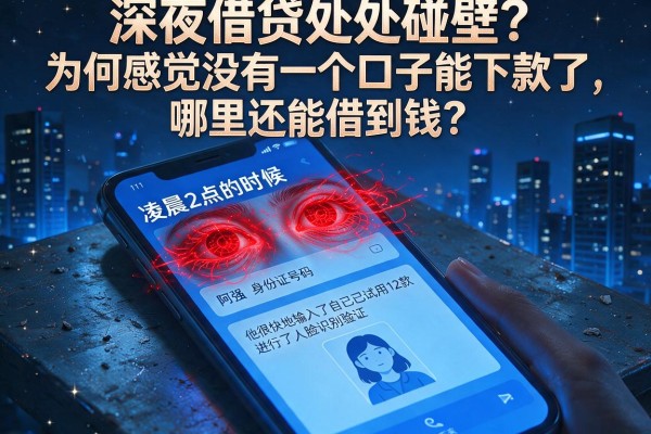 深夜借贷处处碰壁？为何感觉没有一个口子能下款了，哪里还能借到钱？