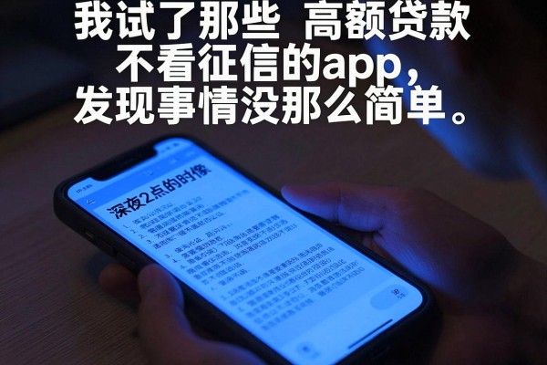 我试了那些高额贷款不看征信的app，发现事情没那么简单