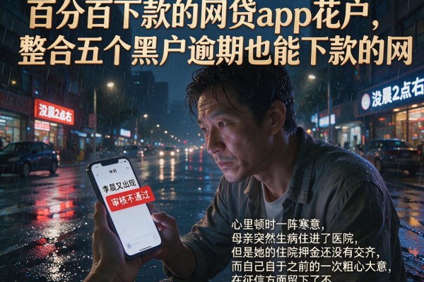 百分百下款的网贷app花户，整合五个黑户逾期也能下款的网贷