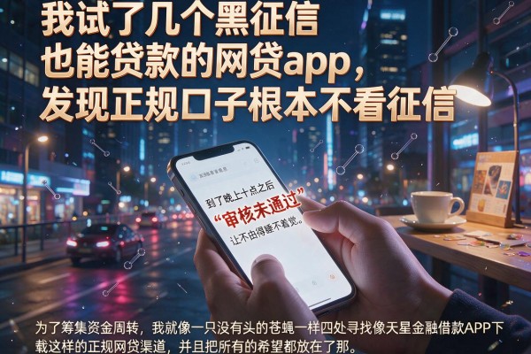 我试了几个黑征信也能贷款的网贷app，发现正规口子根本不看征信