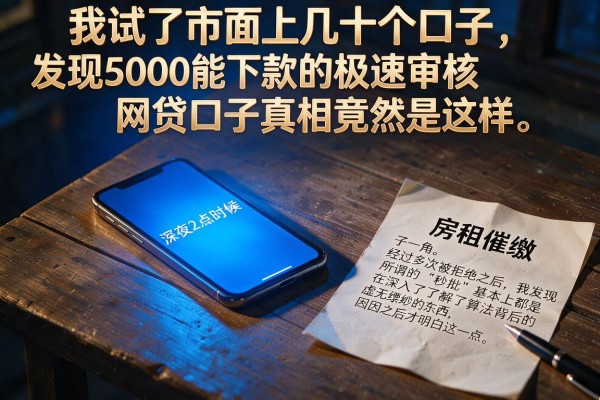 我试了市面上几十个口子，发现5000能下款的极速审核网贷口子真相竟然是这样