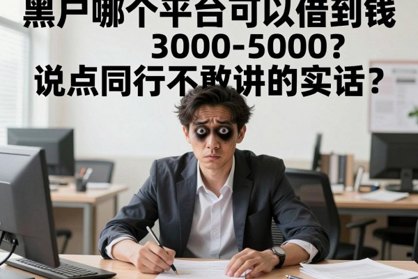 黑户哪个平台可以借到钱3000-5000？说点同行不敢讲的实话