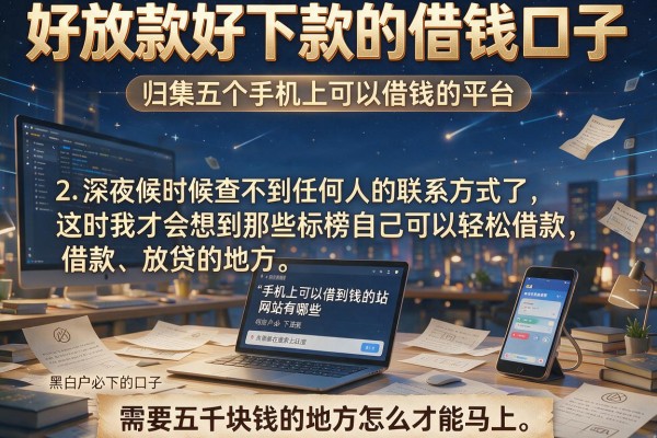 好放款好下款的借钱口子，归集五个手机上可以借钱的平台