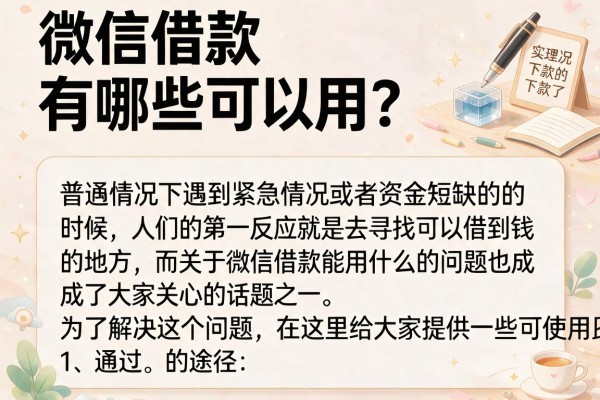 微信借款有哪些可以用？整理了几个实际下款的平台