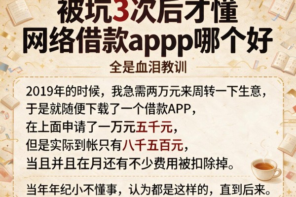 被坑3次后才懂网络借款app哪个好,全是血泪教训