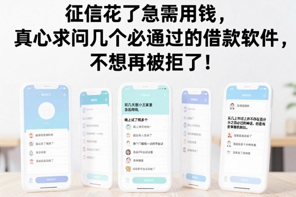 征信花了急需用钱，真心求问几个必通过的借款软件，不想再被拒了！