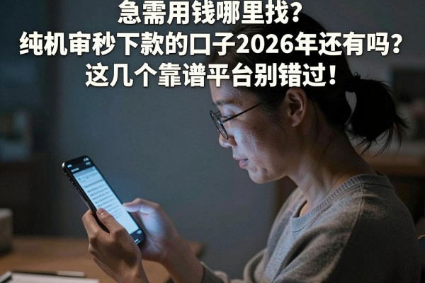 急需用钱哪里找？纯机审秒下款的口子2026年还有吗？这几个靠谱平台别错过！