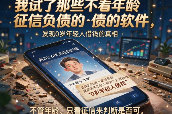 我试了那些不看年龄征信负债的软件，发现0岁年轻人借钱的真相