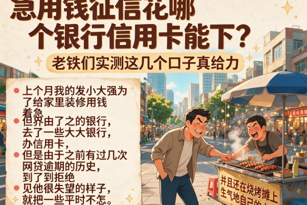 急用钱征信花哪个银行信用卡能下？老铁们实测这几个口子真给力