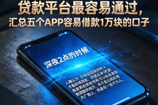 贷款平台最容易通过，汇总五个APP容易借款1万块的口子