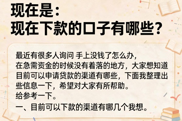 现在下款的口子有哪些？整理了几个近期反馈不错的平台