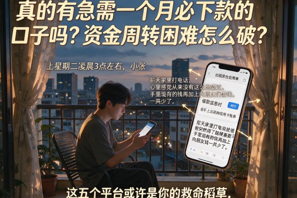 真的有急需一个月必下款的口子吗？资金周转困难怎么破？这五个平台或许是你的救命稻草