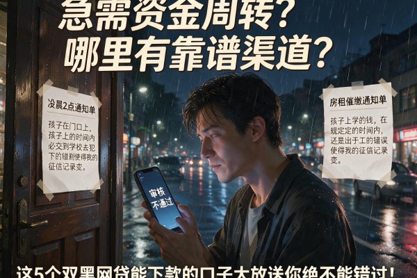 急需资金周转？哪里有靠谱渠道？这5个双黑网贷能下款的口子大放送你绝不能错过！