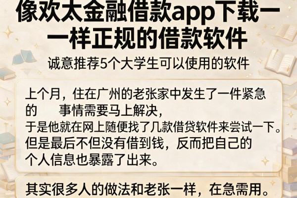 像欢太金融借款app下载一样正规的借款软件，诚意推荐5个大学生可以使用的软件